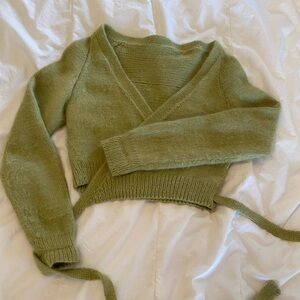 BALLETCORE SOFT GIRL Hand-Knit Ballet Soft Wool Wrap Sweater